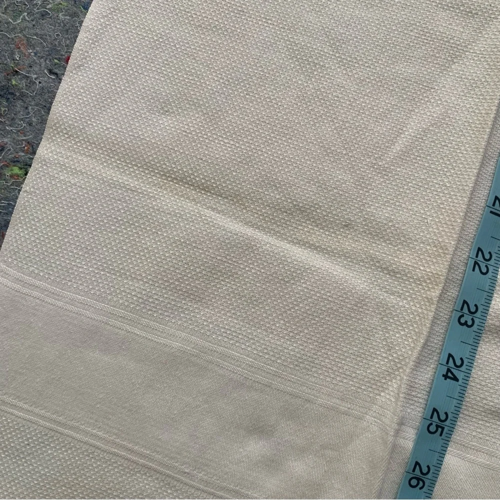 Antique The Biltmore Hotel Los Angeles white cotton hand towel with black logo